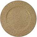 ChargeIt by Jay 12.5 in Round Gold Glitter Chargers (Set of 4 