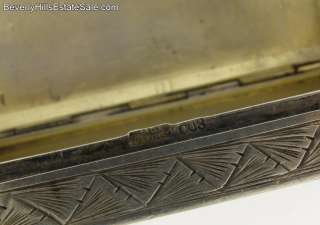 Rare Antique Lapiz 800 Silver Snuff Box  