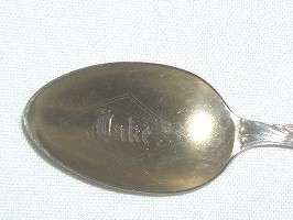 Antique Wake, Michigan Sterling Silver w/Gold Wash Spoon  