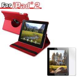   Leather Case Stand/ Screen Protector for Apple iPad 2  