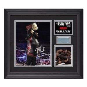 WWE MARK HENRY SURVIVOR SERIES SIGNED PLAQUE WITH WWE COA  