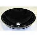 DeNovo Pitch Black Glass Vessel Sink