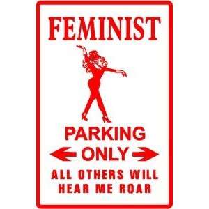  FEMINIST PARKING sign street politics limbaug