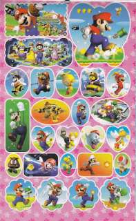 Super Mario Bros Birthday Party Card 190 Stickers Book  