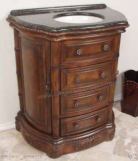 33 3 Drawer Brown Bathroom Chest Vanity Sink Cabinet   Verde Ubatuba 