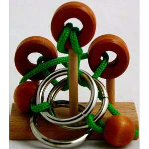  Streamline Free the Ring Mini Loops Wooden Rope Puzzle 