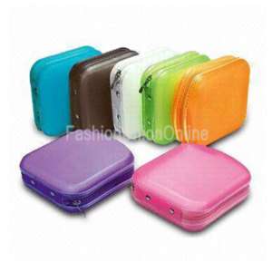 purple 40 CD DVD case holder carry case plastic wallet  