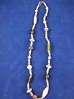 Necklace 26 Carved Wooden & Colored Glass Beads Fashion Wood Bead 
