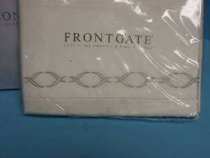 Frontgate European King Flat bed Sheets Sterling White 1020tc Egyptian 