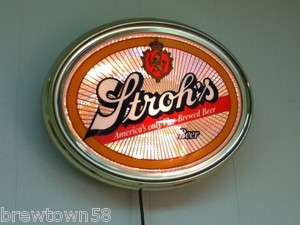 A6 STROHS BEER SIGN LIGHTED NAUTICAL OLD BAR VINTAGE ADVERTISING 
