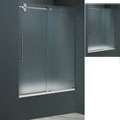 Vigo 60 inch Frameless Frosted Glass Sliding Tub Door