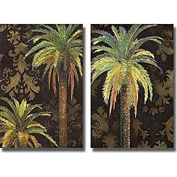   Palms I and Palms II Unframed 2 piece Canvas Art  