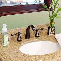    inch Wide Spread Oil Rubbed Bronze Bathroom Faucet  