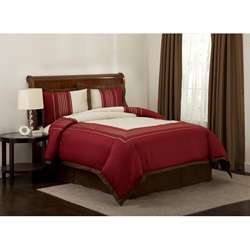 Lush Decor Red Villagio 4 piece Comforter Set  