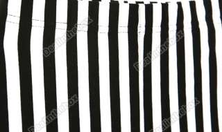 New Black and White Vertical Stripes Zebra Leggings Pants Striped 