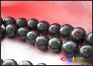 30 12MM black round FRESHWATER cultured PEARL necklace  
