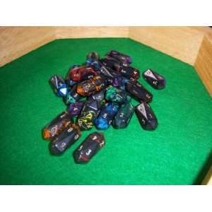  Crystal Shaped Swirly 10 Sided D10 Dice Toys & Games