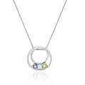 10k Peridot Diamond August Birth Stone Necklace  