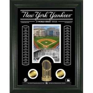  New York Yankees 27 World Series Titles Etched Glass 