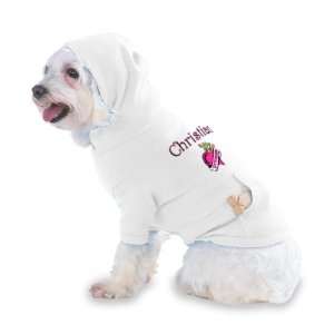 Christian Princess Hooded T Shirt for Dog or Cat LARGE   WHITE
