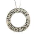 La Preciosa Sterling Silver Open Circle Friendship Necklace