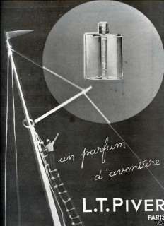 1931 L.T. PIVER Un Parfum dAventure, French perfume ad  