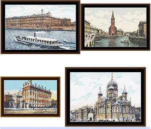RUSSIAN BUILDINGS COUNTED CROSS STITCH PATTERNS  
