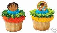 DORA S GO DIEGO GO and Jag Cake Cupcake Rings/Favors  