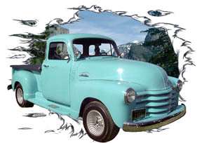 You are bidding on 1 1954 Blue Chevy Pickup Truck Custom Hot Rod 