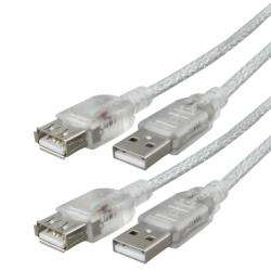 USB 2.0 A A 10 foot M/ F Extension Cable (Pack of 2)  