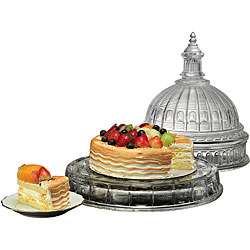 Shannon Capitol Dome Crystal Cake Plate  