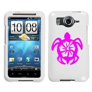  HTC INSPIRE 4G PINK TURTLE ON A WHITE HARD CASE COVER 