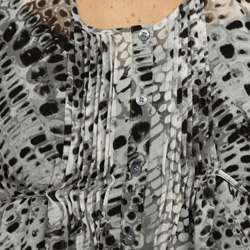 Calvin Klein Womens Mixed Print Sleeveless Blouse  