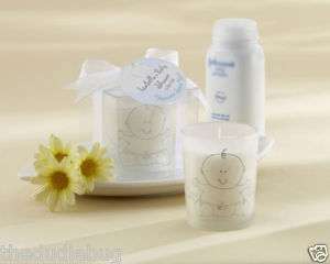 24 BABY SHOWER FAVORS BABY POWDER SCENTED CANDLES  