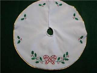 SMALL 14 CANDY CANE CHRISTMAS TREE SKIRT~TABLE TOP  