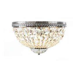 Annecy Supreme Flush Mount Chrome and Crystal Chandelier   