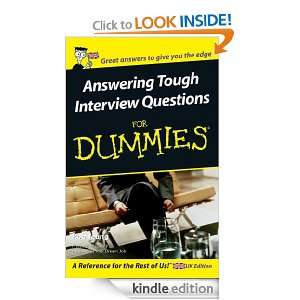 Answering Tough Interview Questions for Dummies Rob Yeung  