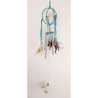 SMALL BLUE DREAM CATCHER WITH WIND CHIMES NIB  