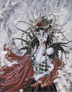 Nene Thomas Print Fairy Domino Masquerade Mask Feathers  