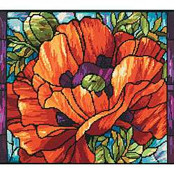 Poppies Stained Glass Needlepoint Kit  