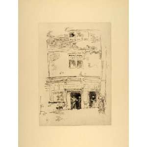  1914 Whistler Clock Makers Shop Paimpol France Litho 
