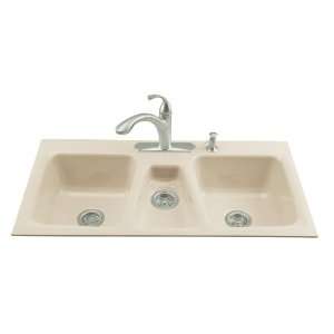 Kohler K 5893 4 47 Trieste Tile In Kitchen Sink with Four Hole Faucet 