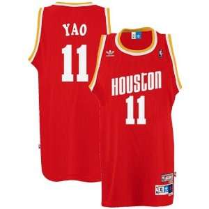  adidas Houston Rockets #11 Yao Ming Red Swingman 