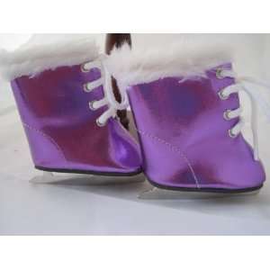   Purple Ice Skates for 18 Inch Dolls Including the American Girl Line
