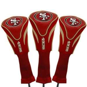 NFL San Francisco 49ers Cardinal Three Pack Golf Club Headcovers 