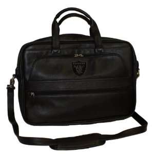  Debossed Black Leather Laptop Bag Oakland Raiders Sports 