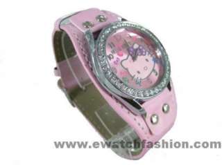 New helloKitty Rose crystal Quartz wrist watch 623p  