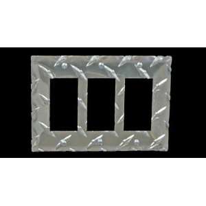   Triple Rocker (Gfi) Switch Cover   Diamond Tread 10 Pack Automotive
