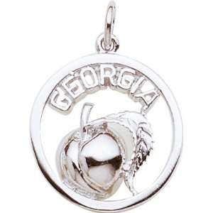  Rembrandt Charms Georgia Charm, Sterling Silver Jewelry