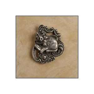 Calico Cat On Pillow Lft (Anne at Home 049 Cabinet Knob 1.75 x 2.25 x 